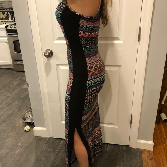 Colorful Hot Kiss Brand Aztec Tank Dress Size SM - Picture 2 of 3